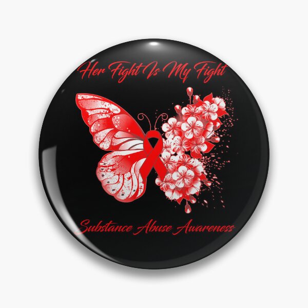 Item preview, Her Fight Is My Fight Substance Abuse Awareness Butterfly Ribbon Gifts designed and sold by Adropine.