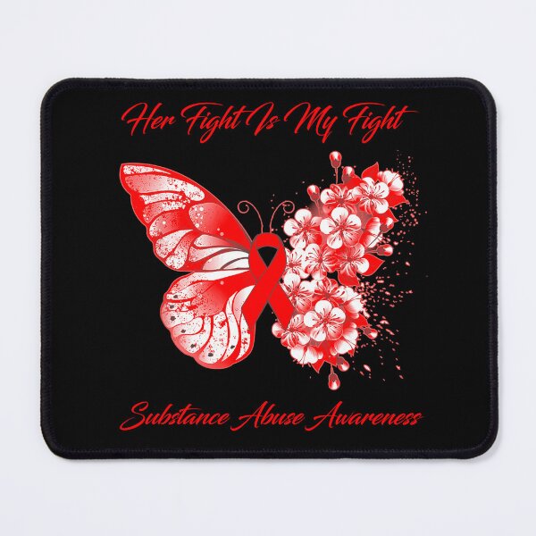 Item preview, Her Fight Is My Fight Substance Abuse Awareness Butterfly Ribbon Gifts designed and sold by Adropine.