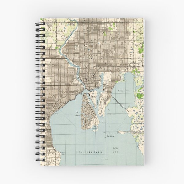 Item preview, Vintage Map of Tampa Florida (1944)  designed and sold by BravuraMedia.
