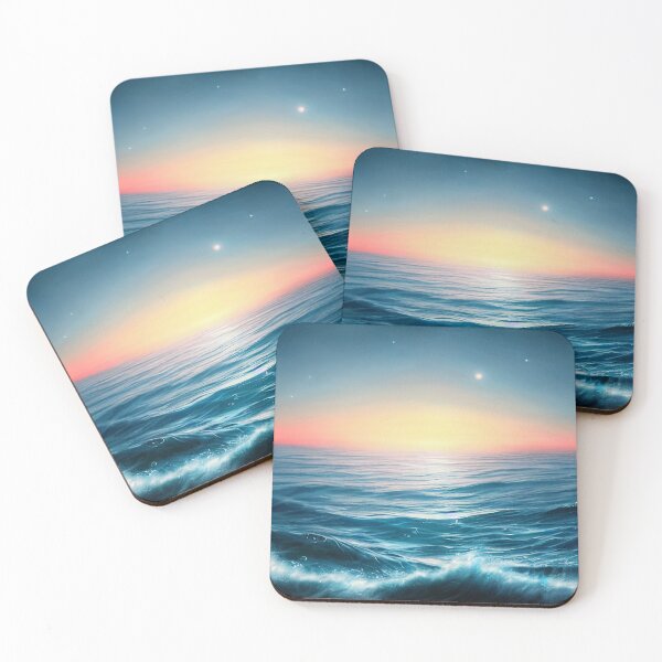 Item preview, Colorful Ocean With the Sun on the Horizont designed and sold by Evolvity.
