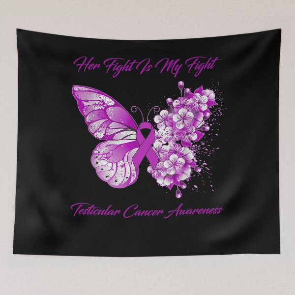 Item preview, Her Fight Is My Fight Testicular Cancer Awareness Butterfly Ribbon Gifts designed and sold by Adropine.