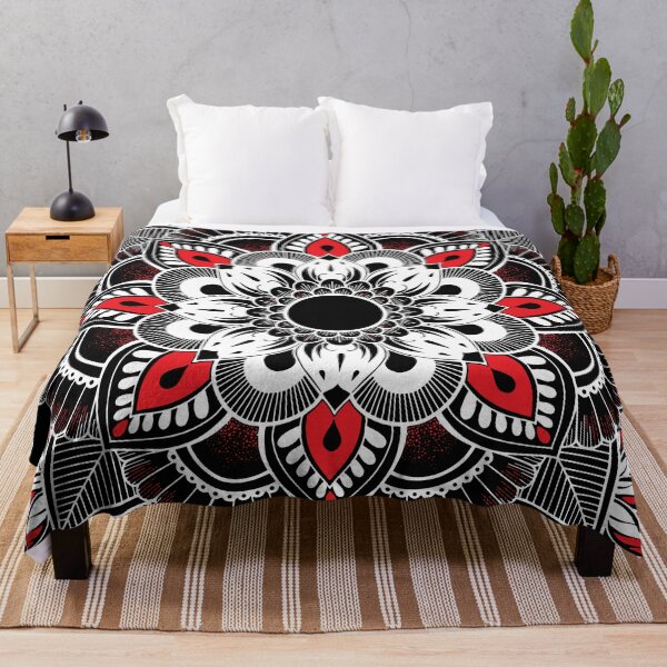 Item preview, Red and White Mandala designed and sold by edenjoy-designs.
