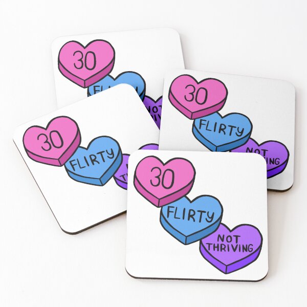 Item preview, 30 flirty not thriving - single girl humour designed and sold by littlethistle.