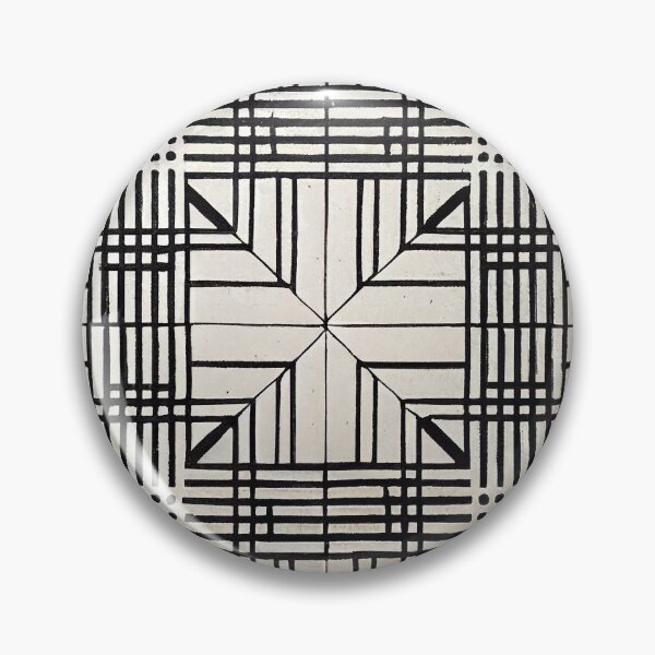 Item preview, Modern Pattern Black and White square designed and sold by Laguardia3D.