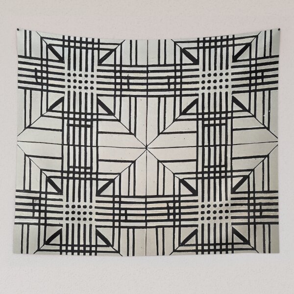 Item preview, Modern Pattern Black and White square designed and sold by Laguardia3D.