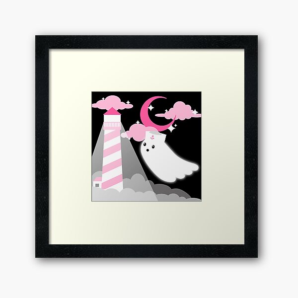 Ghost Lighthouse Framed Art Print