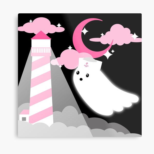 Ghost Lighthouse Metal Print