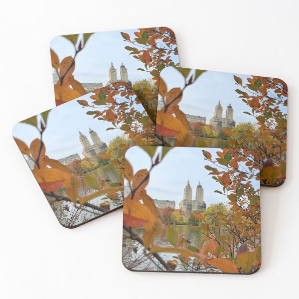 Item preview, Central Park View of San Remo framed by Fall Leaves, New York City designed and sold by ExploreOutdoors.