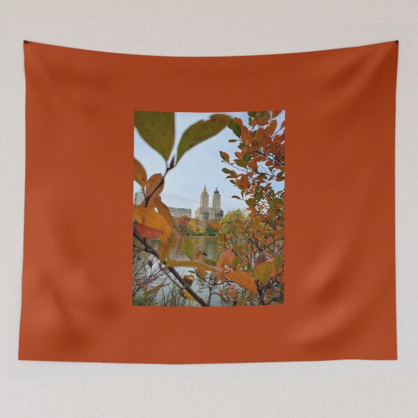 Item preview, Central Park View de San Remo enmarcado por hojas de otoño, la ciudad de Nueva York designed and sold by ExploreOutdoors.