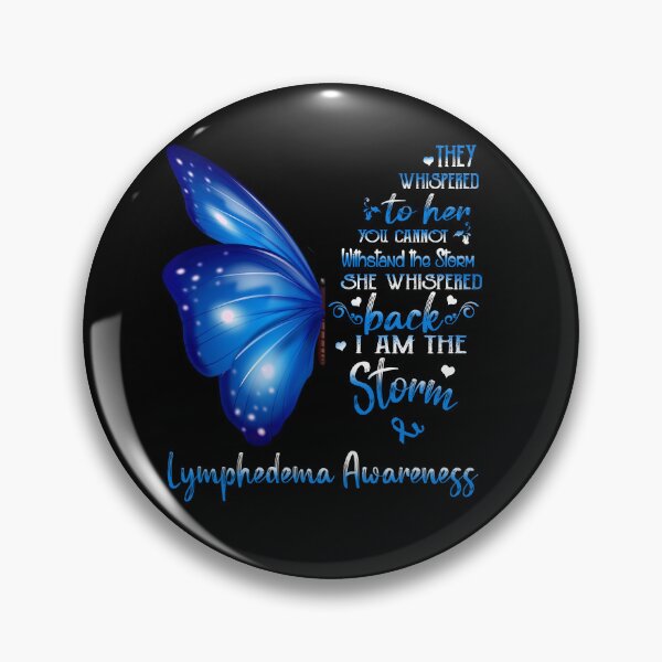 Item preview, She Whispered Back I Am The Storm Lymphedema Awareness Butterfly designed and sold by frechettee.