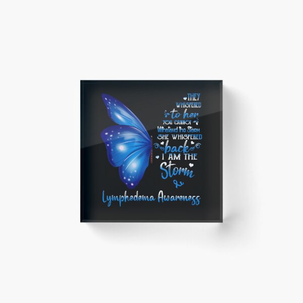 Item preview, She Whispered Back I Am The Storm Lymphedema Awareness Butterfly designed and sold by frechettee.