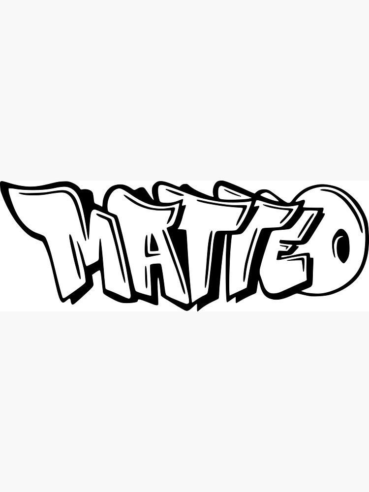 matteo-graffiti-name-design-sticker-for-sale-by-namethatshirt