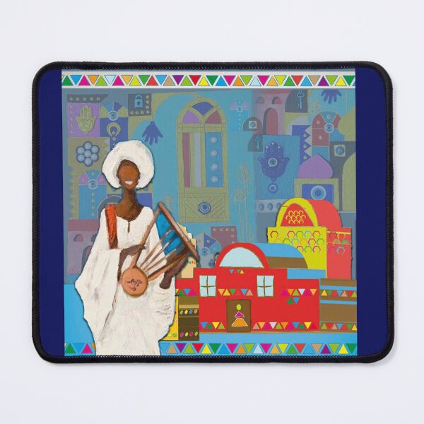 Item preview, Nubian man- Nubian house- colorful- oriental motifs- wonderful designed and sold by karima-eldeeb.