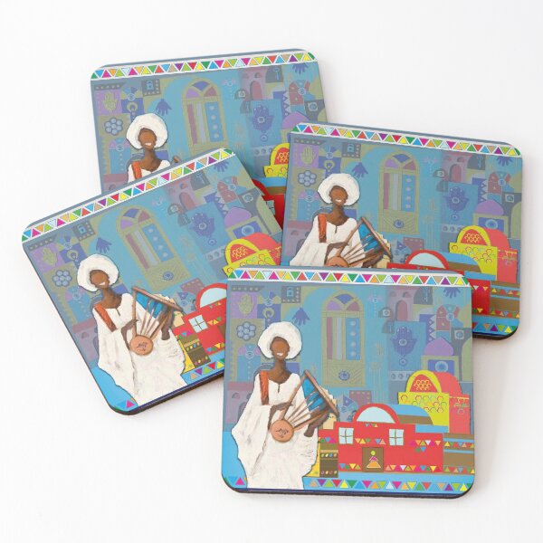 Item preview, Nubian man- Nubian house- colorful- oriental motifs- wonderful designed and sold by karima-eldeeb.