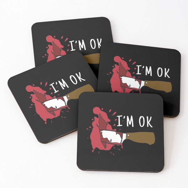 Item preview, Im Ok Blood Splatter And Bloody Hand Print Halloween Fun designed and sold by Countrysmart.
