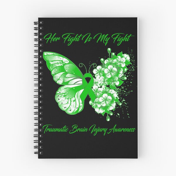 Item preview, Her Fight Is My Fight Traumatic Brain Injury Awareness Butterfly Ribbon Gifts designed and sold by Adropine.