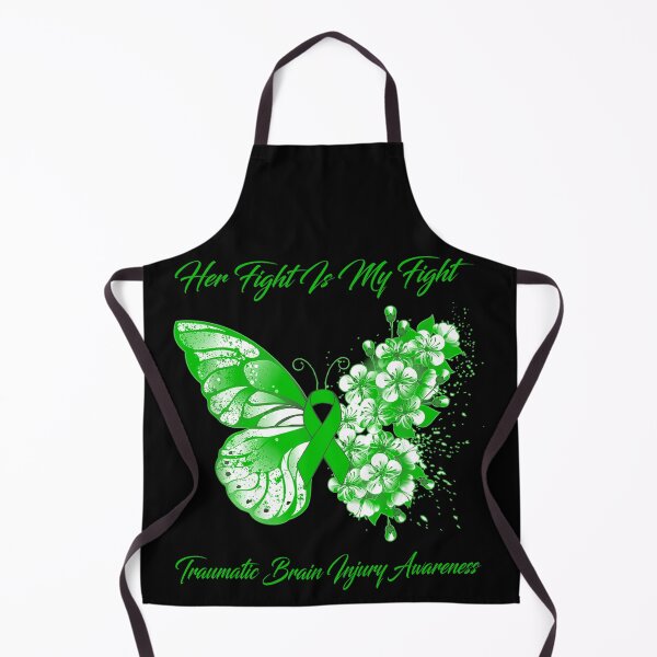 Item preview, Her Fight Is My Fight Traumatic Brain Injury Awareness Butterfly Ribbon Gifts designed and sold by Adropine.