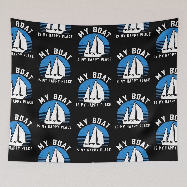 Item preview, Sailing Sailboat Retro Vintage My Boat Is My Happy Place designed and sold by lloyd68.