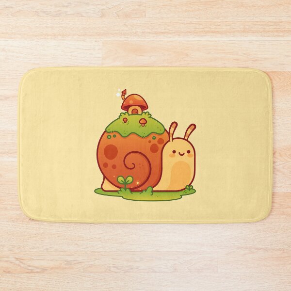 Item preview, Kawaii Snail with Moss and a Mushroom House on Top designed and sold by May's Studio.