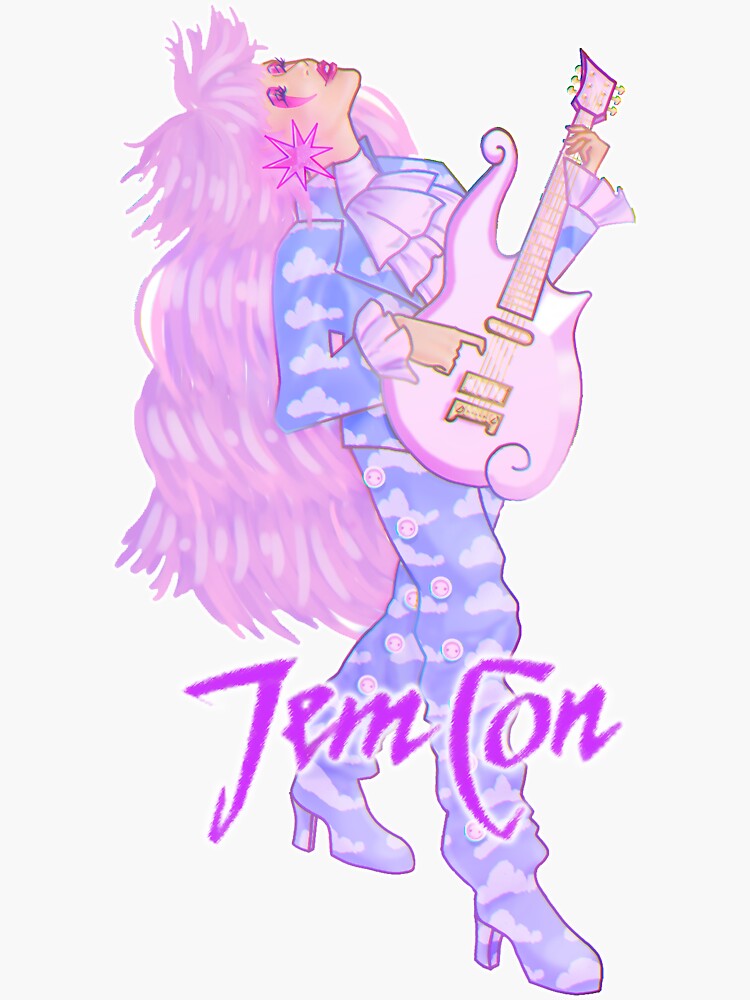 Thumbnail 3 of 3, Sticker, Jem "Raspberry Beret" w JemCon Logo designed and sold by JemCon.