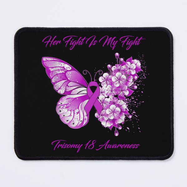 Item preview, Her Fight Is My Fight Trisomy 18 Awareness Butterfly Ribbon Gifts designed and sold by Adropine.