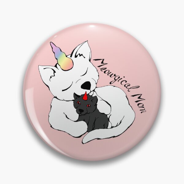 Item preview, Meowgical Mom Unicorn cat and kitten angel demon designed and sold by MyThingNow.