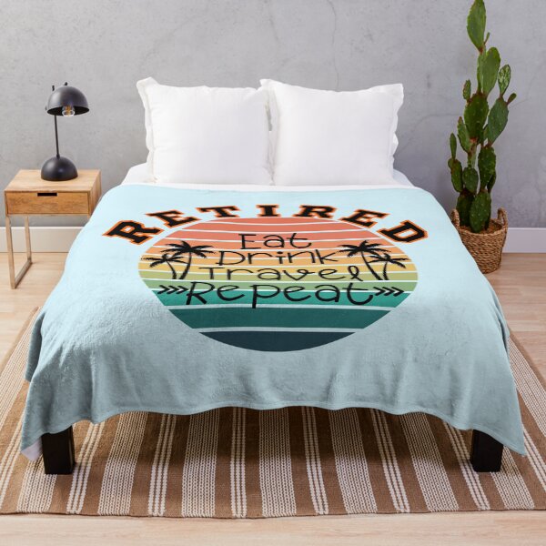Item preview, Retired eat drink travel repeat, Happy retirement, Finally retired, Traveller shirt, Retired mom, Retired dad, Officially retired designed and sold by InspiresME.