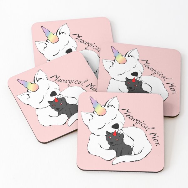 Item preview, Meowgical Mom Unicorn cat and kitten angel demon designed and sold by MyThingNow.