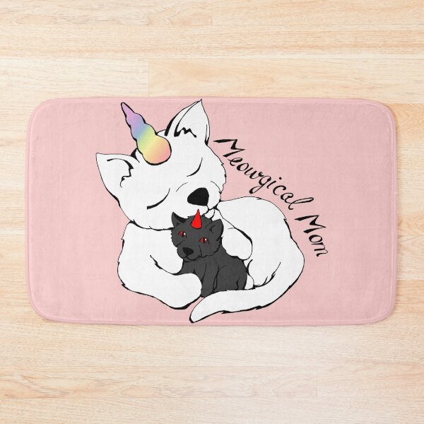 Item preview, Meowgical Mom Unicorn cat and kitten angel demon designed and sold by MyThingNow.