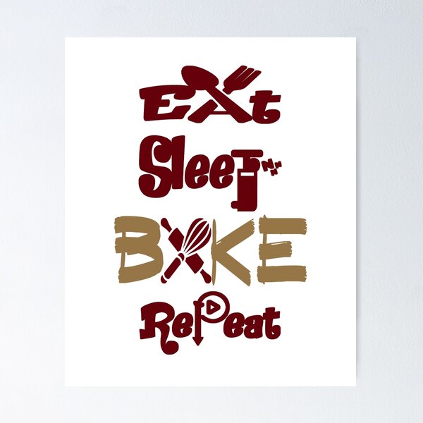Item preview, Eat sleep bake repeat, V3. designed and sold by Chakilogy.