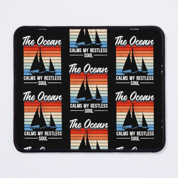 Item preview, Sailing Sailboat Retro Vintage The Ocean Calms Restless Soul designed and sold by lloyd68.
