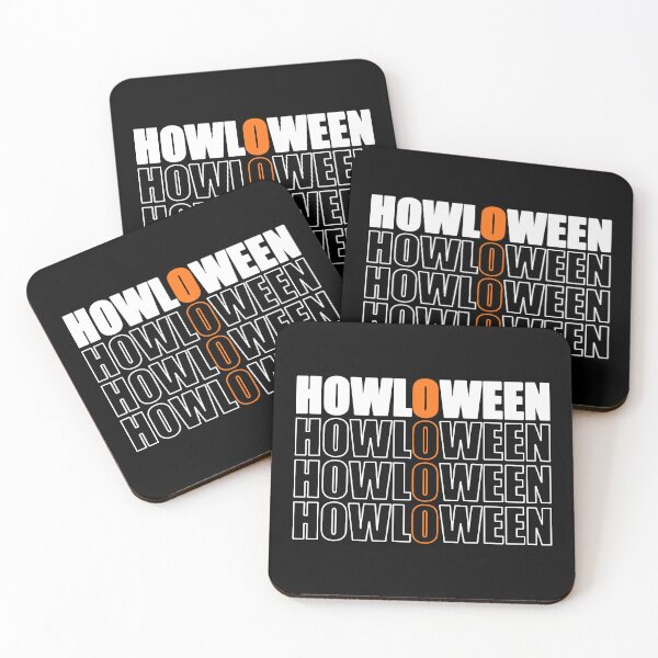 Item preview, HOWLOWEEN Repeat for Dog Halloween - Black Background designed and sold by 8PawsStudio.