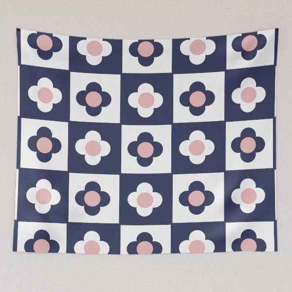 Item preview, Iconic Retro Floral Checkered Pattern  designed and sold by Deutschic.
