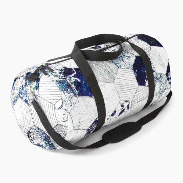 Item preview, PATTERN DESIGN STUDY #46 – Hive Cells of Black Grey Blue White designed and sold by DEL-Productions.