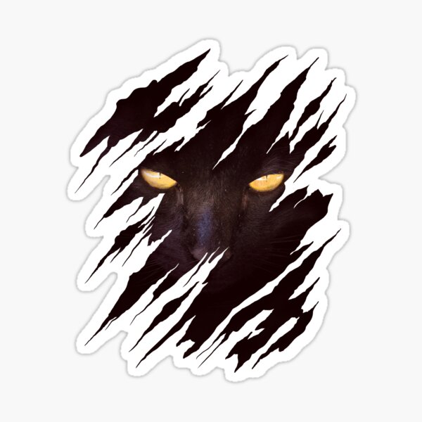 Artikel-Vorschau von Katzenkratz-Halloween-Geschenk, entworfen für Menschen, die Katzen, Horror, Halloween und alles Gruselige lieben, designt und verkauft von STDesign⭐⭐⭐.