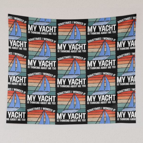 Item preview, Sailing Sailboat Vintage Retro My Yacht Is Thinking designed and sold by lloyd68.
