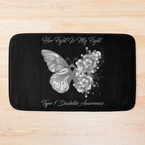 Item preview, Her Fight Is My Fight Type 1 Diabetes Awareness Butterfly Ribbon Gifts designed and sold by Adropine.