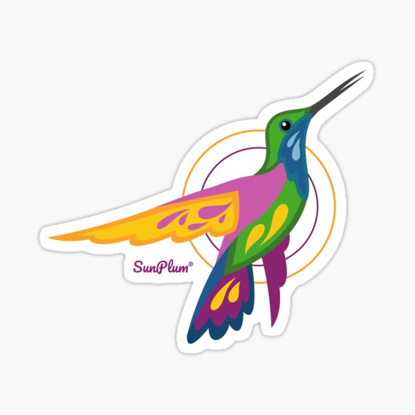 Americas and Tropical Hummingbird, It Shines In Color Sticker
