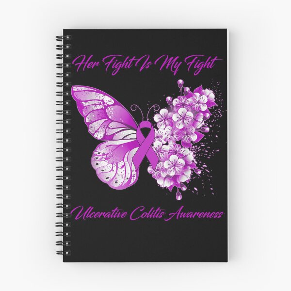 Item preview, Her Fight Is My Fight Ulcerative Colitis Awareness Butterfly Ribbon Gifts designed and sold by Adropine.