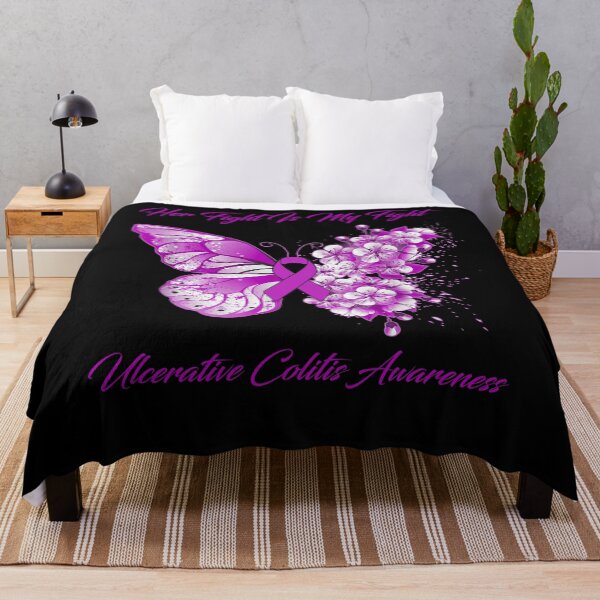Item preview, Her Fight Is My Fight Ulcerative Colitis Awareness Butterfly Ribbon Gifts designed and sold by Adropine.