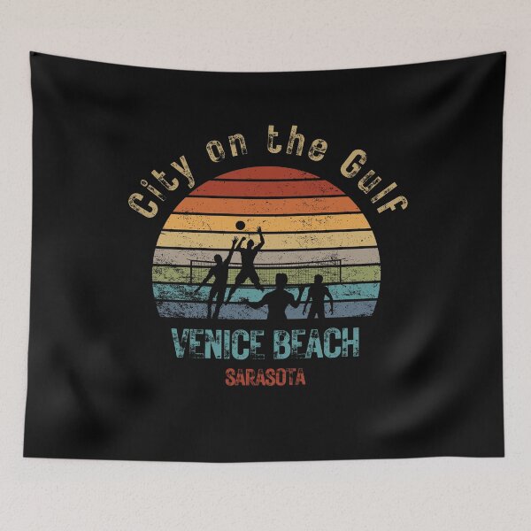 Item preview, Out Run Retro Vintage Venice Beach Sarasota  Florida "City on the Gulf" Outfit Casual Volleyball T-Shirt Design designed and sold by piketo.