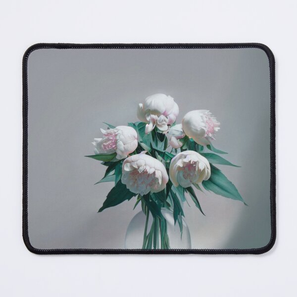 Artikelvorschau, Weiße Pfingstrosen in einer Vase entworfen und verkauft von TheFoxyWolfShop.