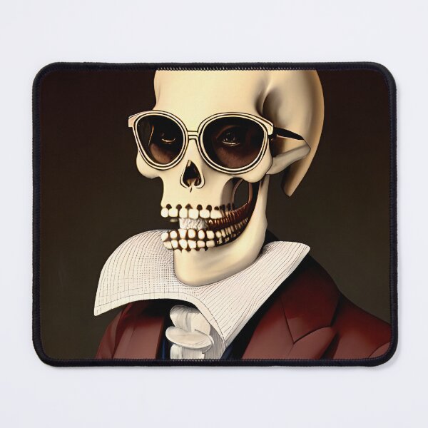 Item preview, Aristocratic Skeleton in a Red Suit and Dark Sunglasses designed and sold by skillunused.
