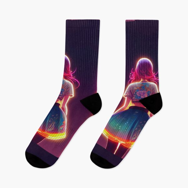 Item preview, Manga Anime Girl Neon Style designed and sold by MMJDSGN.