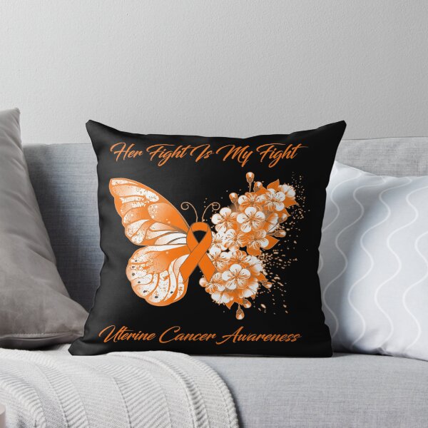 Item preview, Her Fight Is My Fight Uterine Cancer Awareness Butterfly Ribbon Gifts designed and sold by Adropine.