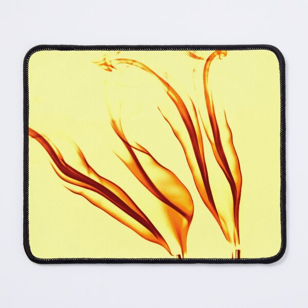 Item preview, PATTERN DESIGN STUDY #61 – Transparent Wavy Flames Framed in Yellow designed and sold by DEL-Productions.