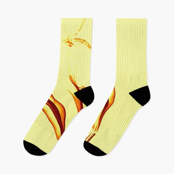 Item preview, PATTERN DESIGN STUDY #61 – Transparent Wavy Flames Framed in Yellow designed and sold by DEL-Productions.