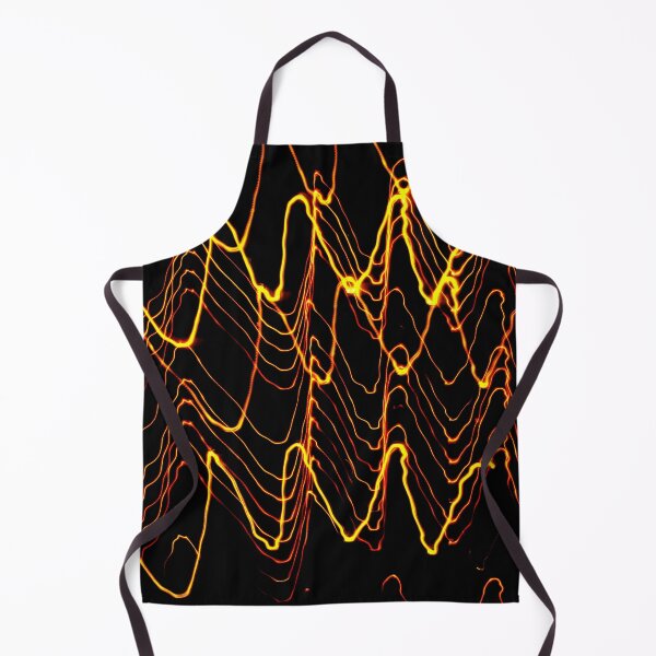 Item preview, PATTERN DESIGN STUDY #62 – Abstract Light Waves with Open Shutter in Gold on Black designed and sold by DEL-Productions.