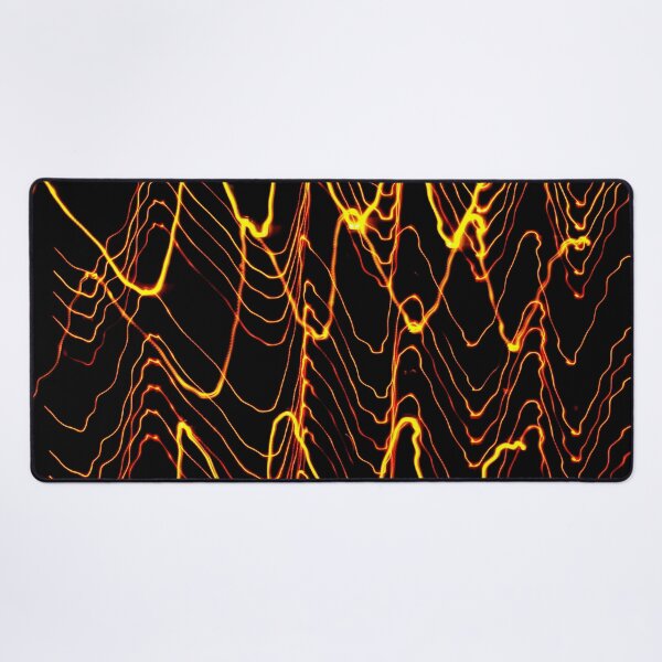 Item preview, PATTERN DESIGN STUDY #62 – Abstract Light Waves with Open Shutter in Gold on Black designed and sold by DEL-Productions.