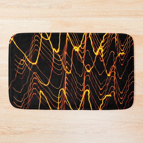 Item preview, PATTERN DESIGN STUDY #62 – Abstract Light Waves with Open Shutter in Gold on Black designed and sold by DEL-Productions.